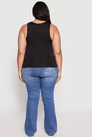 Womens Plus Double Layer Tank Top,
