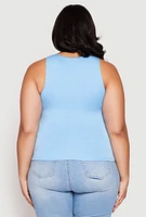 Womens Plus Double Layer Tank Top,