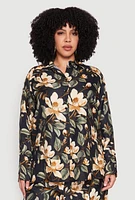 Womens Plus Spoon Jeans Button Front Shirt, Multi,