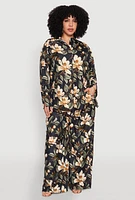 Womens Plus Spoon Jeans Drawstring Palazzo Pants, Multi,