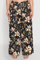 Womens Plus Spoon Jeans Drawstring Palazzo Pants, Multi,