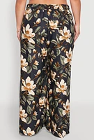 Womens Plus Spoon Jeans Drawstring Palazzo Pants, Multi,