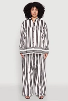Womens Plus Spoon Jeans Drawstring Palazzo Pants, Multi,