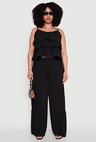 Womens Plus Airy Tiered Cami,