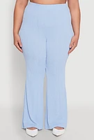 Womens Plus Shadow Stripe Flared Pants,