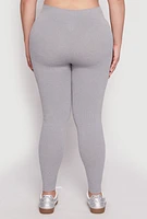 Womens Plus Seamless Rib Knit High Waist Leggings, 2X-3X