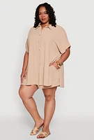 Womens Plus Airy Drawstring Detail Shorts,