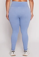 Womens Plus Seamless Lace Up Leggings, 2X-3X