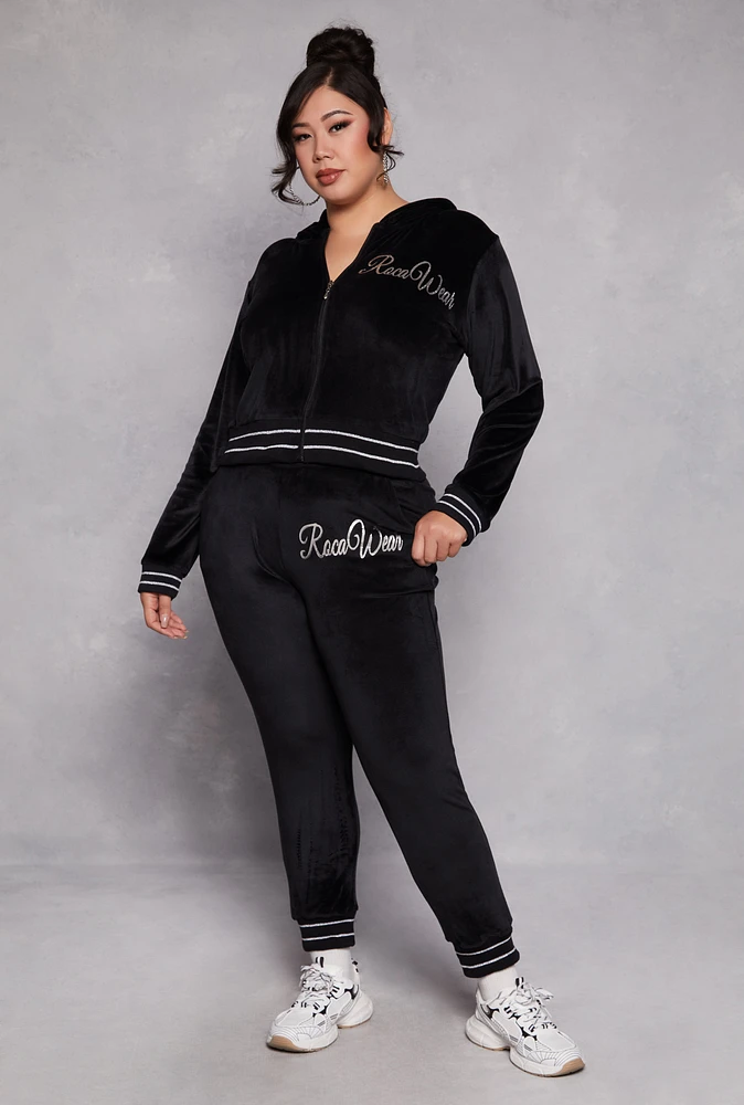 Womens Plus Rocawear Velour Joggers,