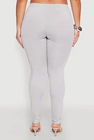 Womens Plus Size Daisy High Waist Leggings, Grey, Size 2X