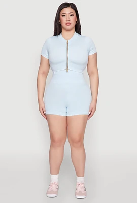 Womens Plus Daisy Mineral Wash Seamless Bike Shorts,