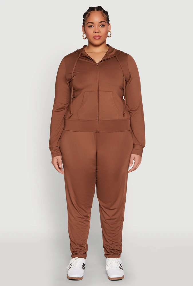 Womens Plus Daisy Drawstring Waist Joggers,