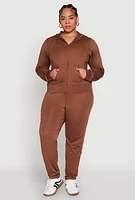 Womens Plus Daisy Drawstring Waist Joggers,