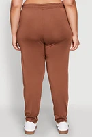 Womens Plus Daisy Drawstring Waist Joggers,
