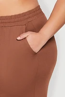 Womens Plus Daisy Drawstring Waist Joggers,