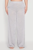 Womens Plus Daisy High Waisted Wide Leg Pants, 2X