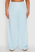 Womens Plus Daisy Mineral Wash Varsity Stripe Sweatpants,