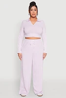 Womens Plus Size Daisy Mineral Wash Varsity Stripe Sweatpants, Purple, Size 1X