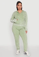Womens Plus Size Daisy Varsity Stripe Zip Front Hoodie, Green, Size 2X