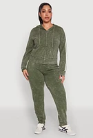 Womens Plus Daisy Varsity Stripe Drawstring Joggers, Green,