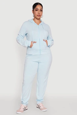 Womens Plus Daisy Varsity Stripe Drawstring Joggers,