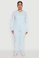Womens Plus Daisy Varsity Stripe Drawstring Joggers, 2X