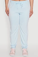 Womens Plus Daisy Varsity Stripe Drawstring Joggers, 2X