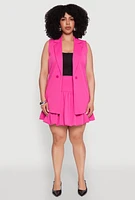 Womens Plus Crepe Knit Bubble Skirt, 3X