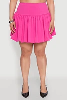 Womens Plus Crepe Knit Bubble Skirt, 3X