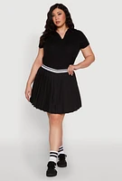 Womens Plus Size Polo Shirt, Black, Size 2X
