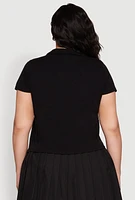 Womens Plus Size Polo Shirt, Black, Size 2X