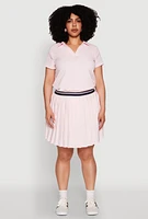 Womens Plus Size Polo Shirt, Pink, Size 2X