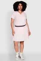 Womens Plus Size Polo Shirt, Pink, Size 2X