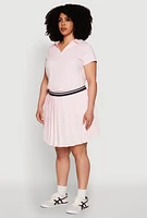 Womens Plus Size Polo Shirt, Pink, Size 2X