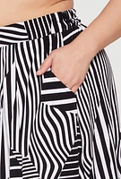 Womens Plus Printed Pattern Maxi Skirt, Black,