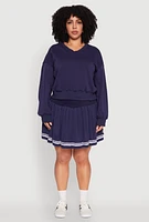 Womens Plus V Neck Pullover Sweatshirt,