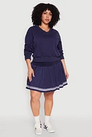 Womens Plus V Neck Pullover Sweatshirt,