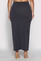 Womens Plus Almost Famous Ribbed Knit Skirt, 1X