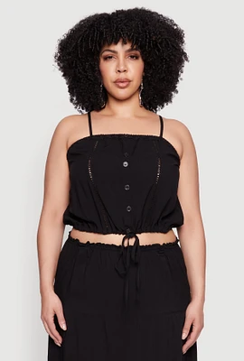 Womens Plus Almost Famous Cropped Cami, 1X