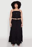 Womens Plus Almost Famous Cropped Cami, 1X