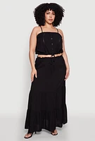 Womens Plus Almost Famous Cropped Cami, 1X
