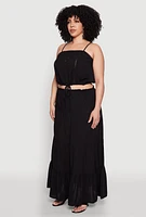 Womens Plus Almost Famous Cropped Cami, 1X