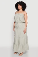 Womens Plus Almost Famous Cropped Cami, 1X