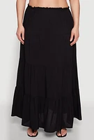 Womens Plus Almost Famous Tiered Skirt,