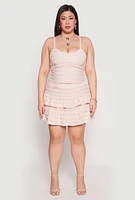 Womens Plus Almost Famous Tiered Mini Skirt, 2X