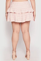 Womens Plus Almost Famous Tiered Mini Skirt, 2X