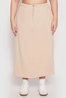 Womens Plus Fleece Toggle Drawstring Waist Skirt, 3X