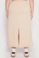 Womens Plus Fleece Toggle Drawstring Waist Skirt, 3X