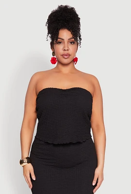 Womens Plus Almost Famous Sweetheart Tube Top,