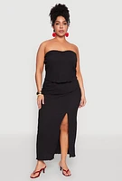 Womens Plus Almost Famous Sweetheart Tube Top,